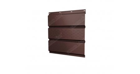 Софит металлический центральная перфорация 0,5 Rooftop Matte с пленкой RAL 8017 шоколад